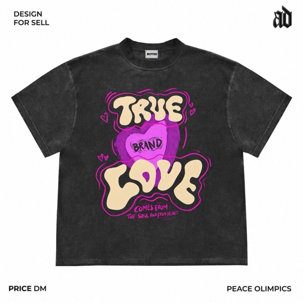 Charcoal Tee with Bold Graphic
